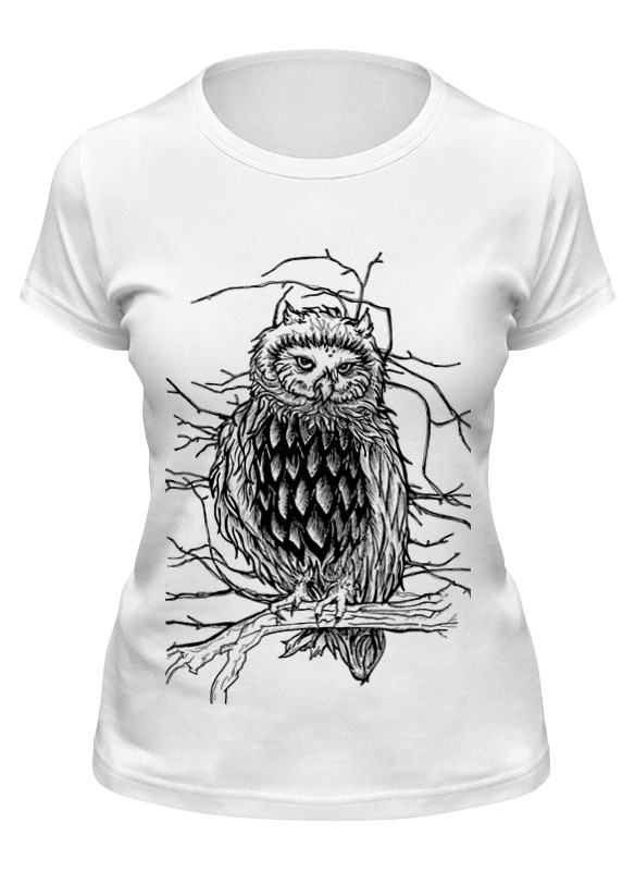 

Футболка женская Printio Nightowl белая 2XL, Белый, Nightowl