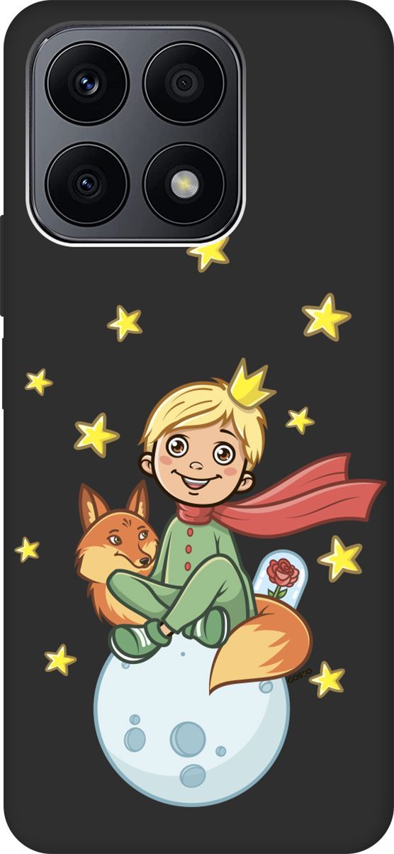 

Матовый Soft Touch Чехол на Honor X8a с 3D принтом "Little Prince" черный, Черный;бежевый, 158894