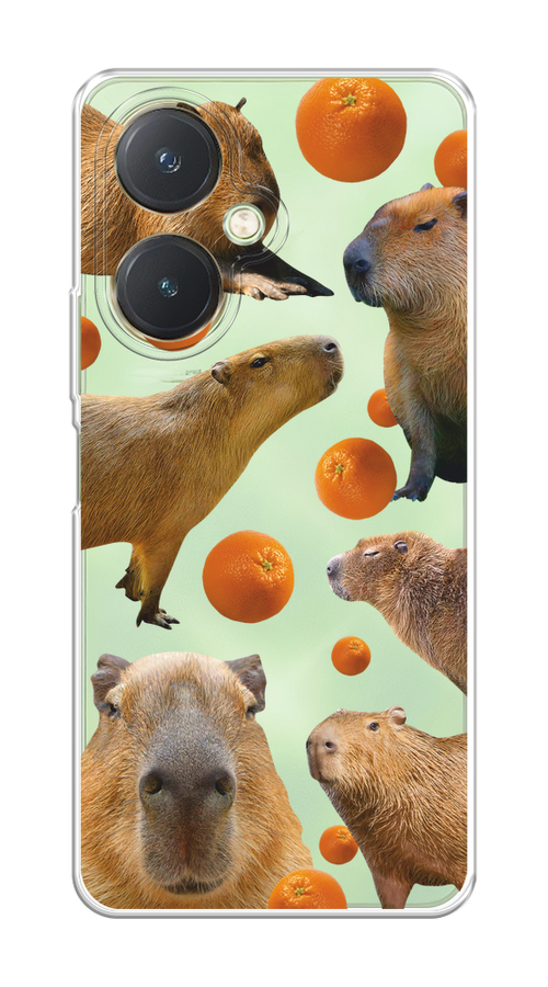 

Чехол на Vivo Y27 4G "Капибара и апельсины", Бежевый;оранжевый, 269150-1