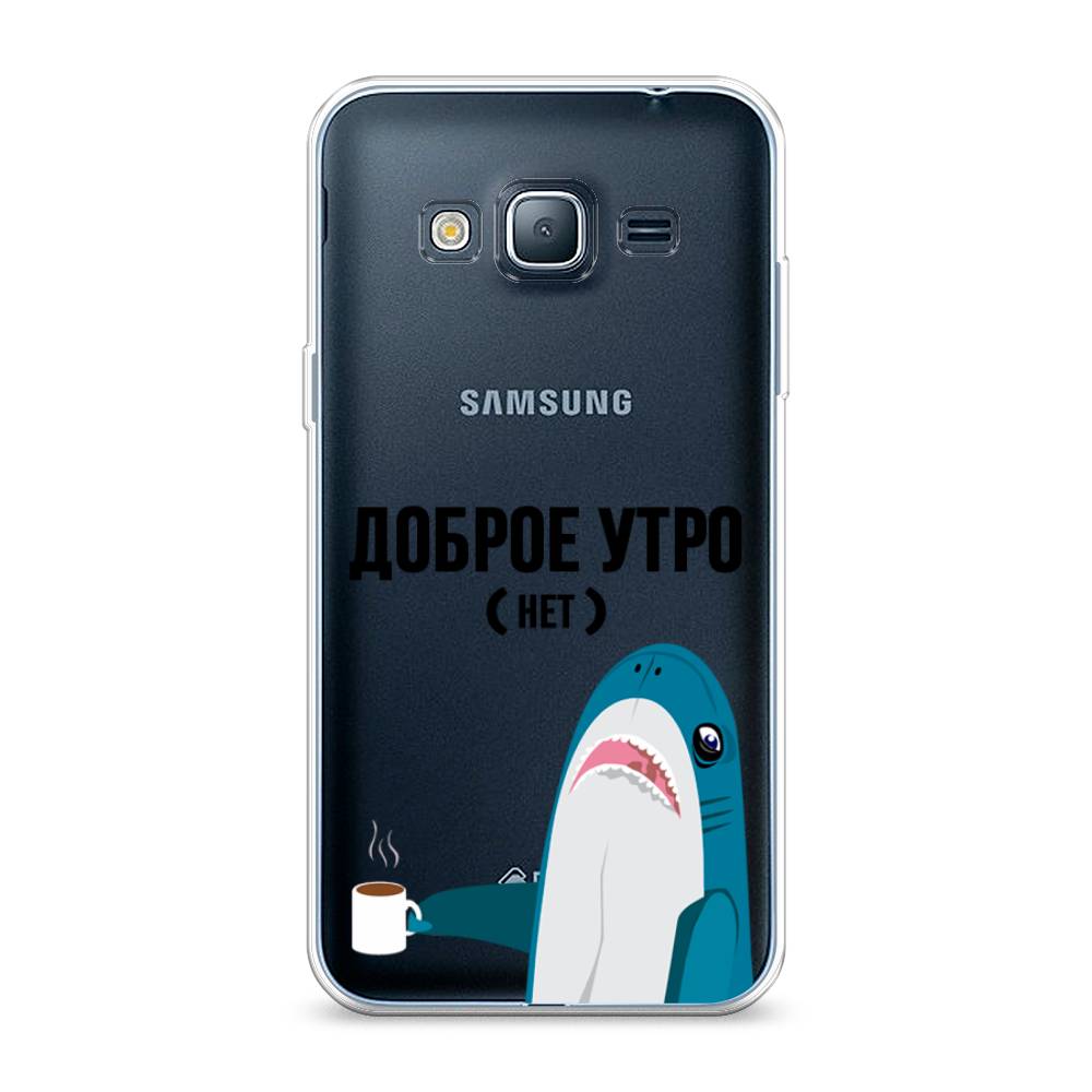 

Чехол Awog на Samsung Galaxy J3 2016 / Самсунг J3 2016 "Доброе утро", Синий;белый;черный, 22450-2