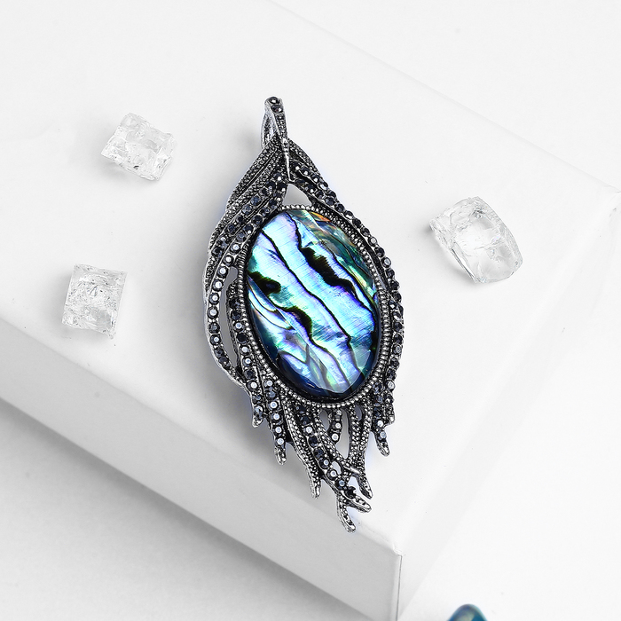 

Брошь из бижутерного сплава Queen Fair 4432295, перламутр