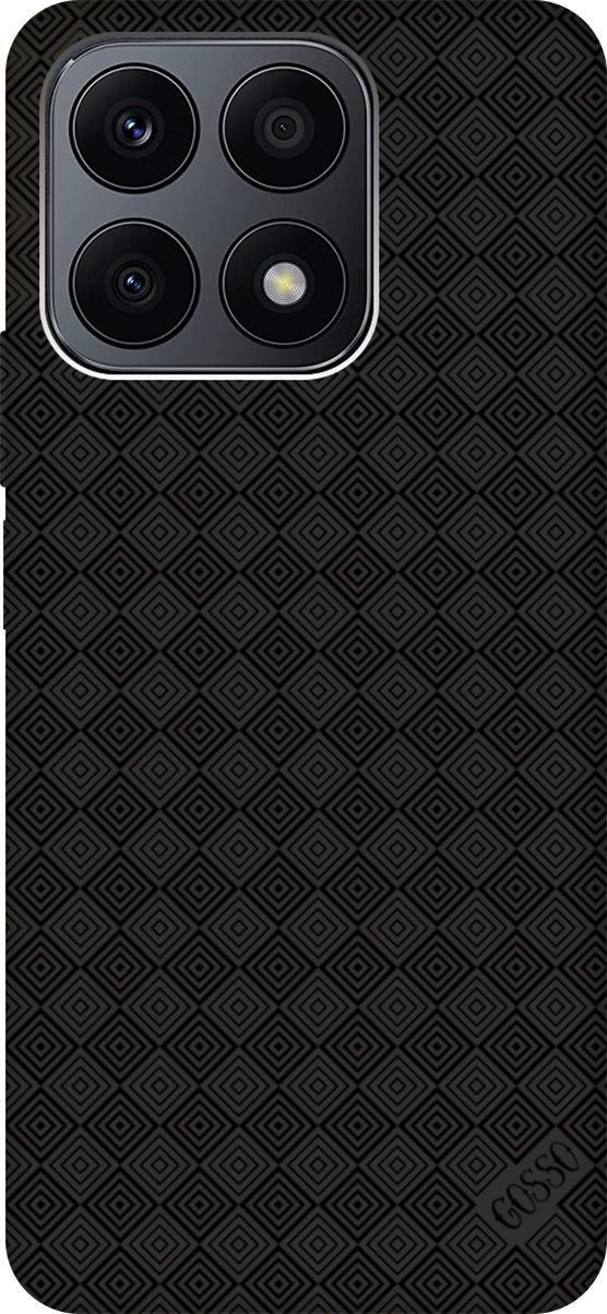 

Матовый Soft Touch Чехол на Honor X8a с 3D принтом "Magic Squares" черный, 158894