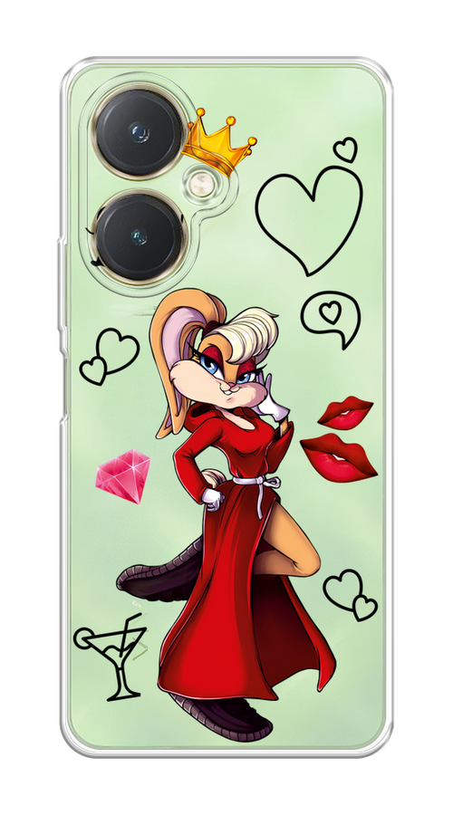 

Чехол на Vivo Y27 4G "Rich Lola Bunny", Красный;бежевый;оранжевый, 269150-1