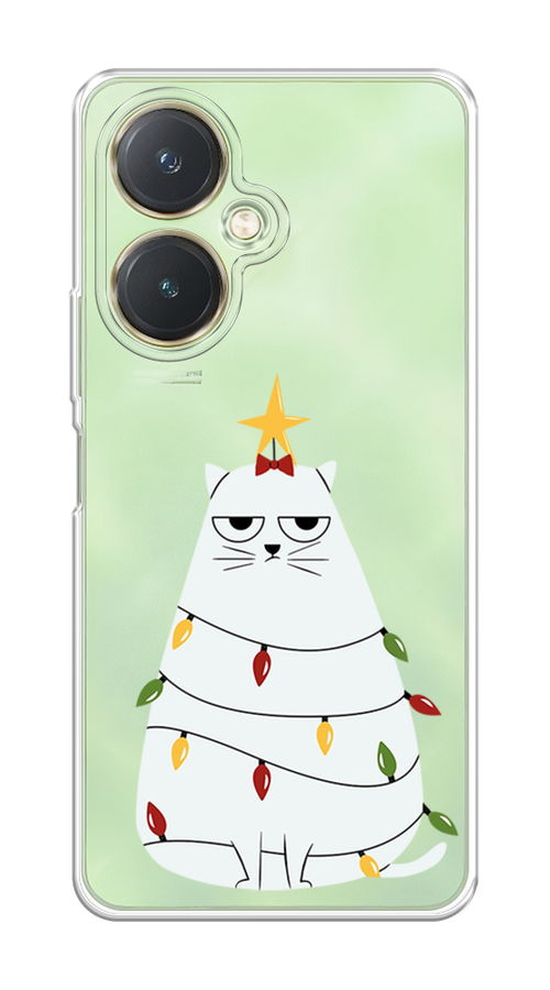 

Чехол на Vivo Y27 4G "Котик в гирлянде", Белый;красный;желтый, 269150-1