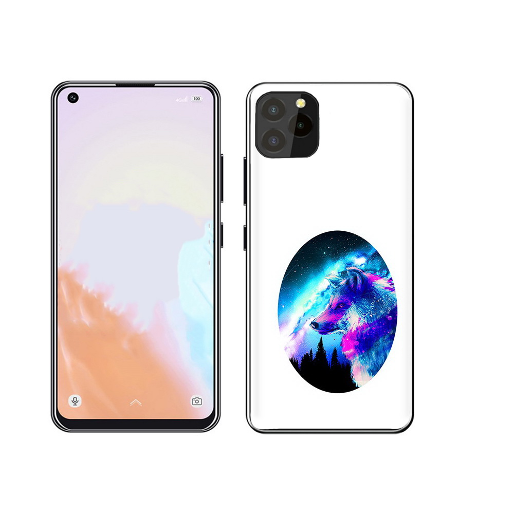 Чехол MyPads Tocco для Oukitel C21 Pro голубой волк