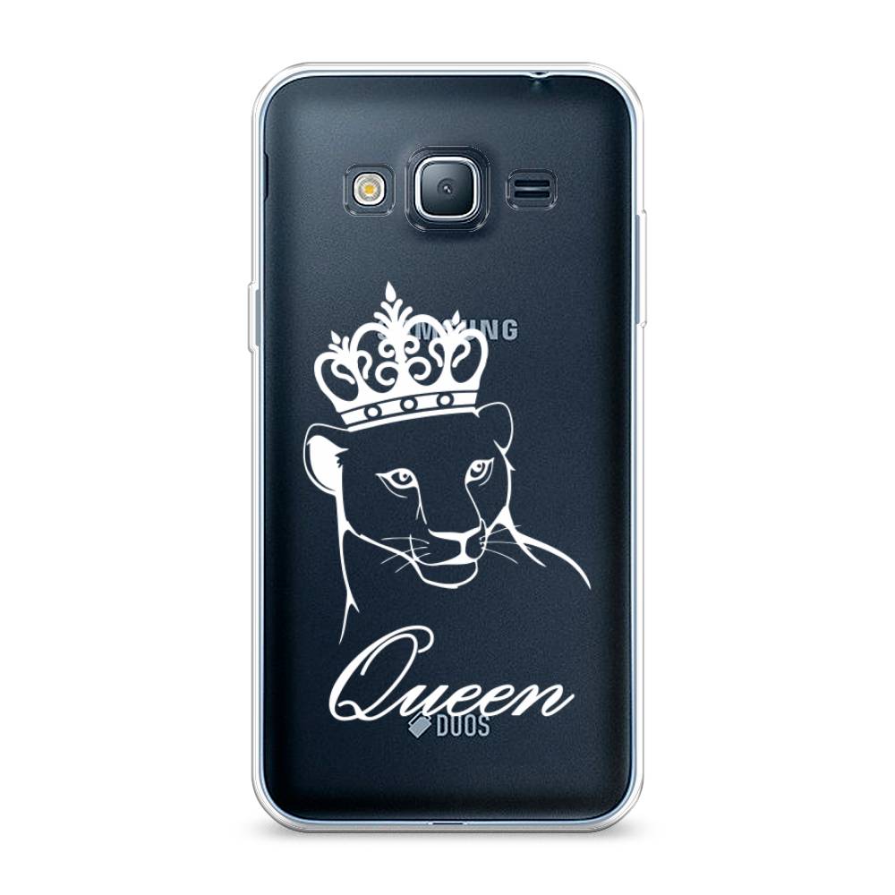 

Чехол Awog на Samsung Galaxy J3 2016 / Самсунг J3 2016 "Львица королева", Бежевый;прозрачный, 22450-7