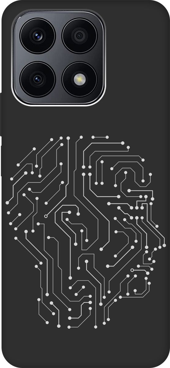

Матовый Soft Touch Чехол на Honor X8a с 3D принтом "Mindmap" черный, Черный;белый, 158894