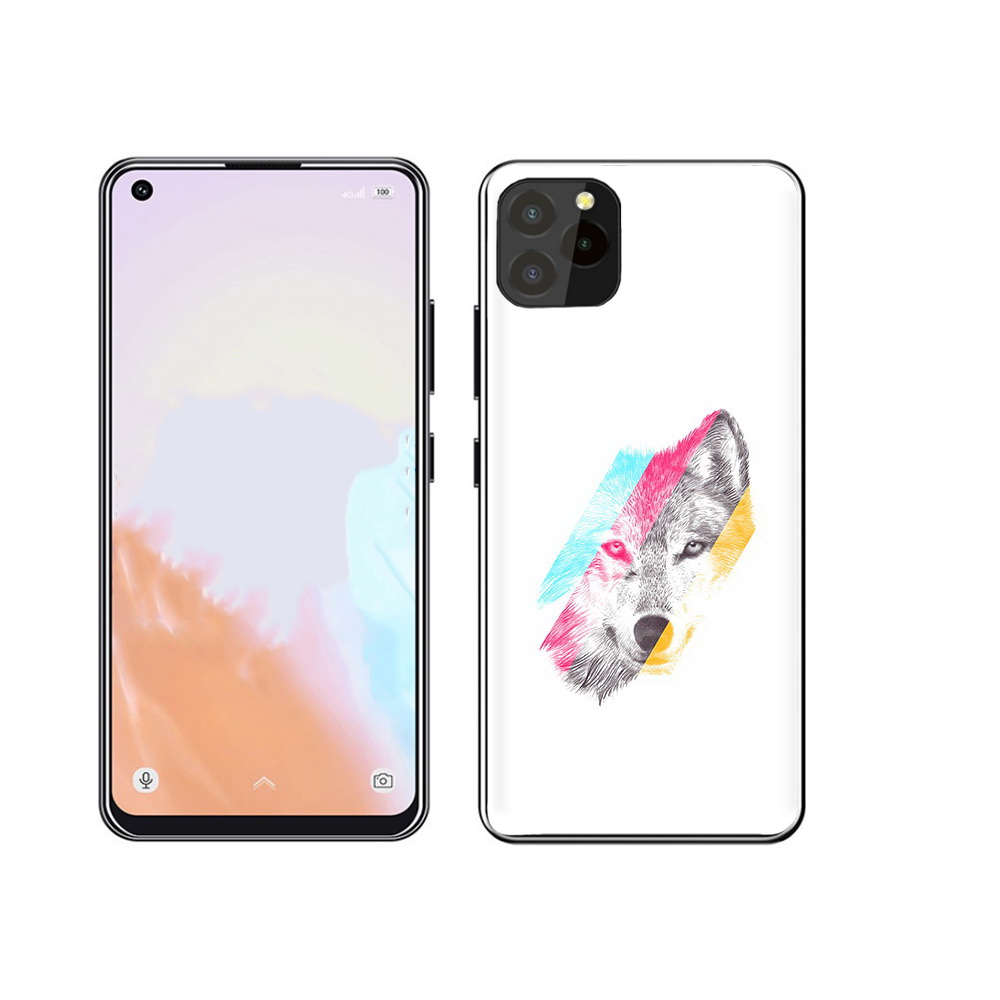 

Чехол MyPads Tocco для Oukitel C21 Pro волк градиент, Прозрачный, Tocco