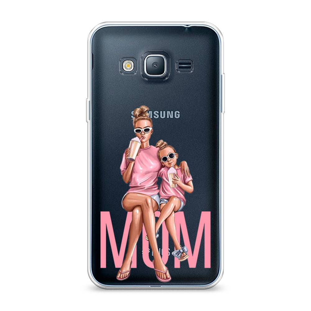 

Чехол Awog на Samsung Galaxy J3 2016 / Самсунг J3 2016 "Lovely mom", Синий;бежевый;розовый, 22450-7