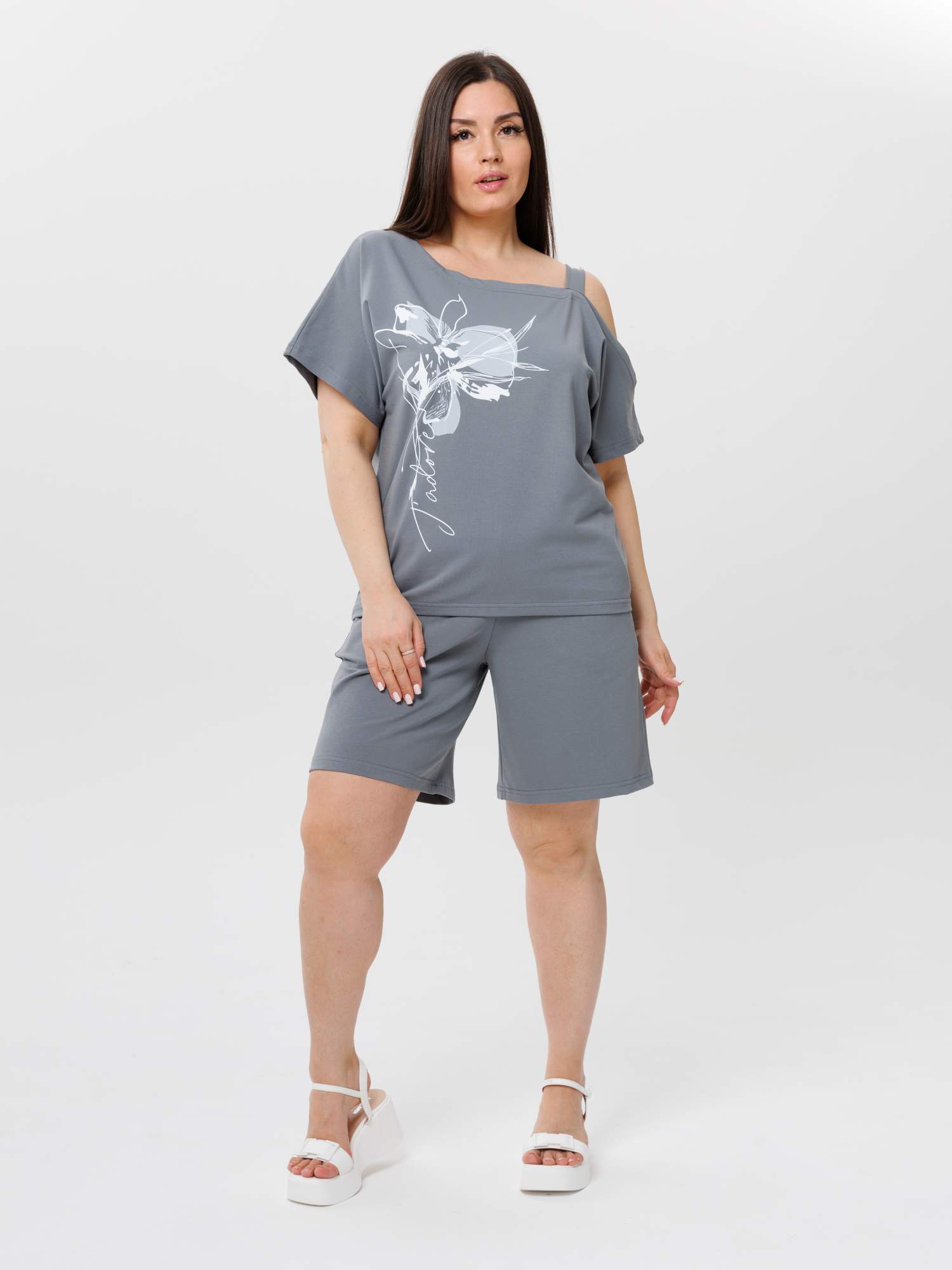 Костюм женский N.E.W.image К-237 серый 52 RU