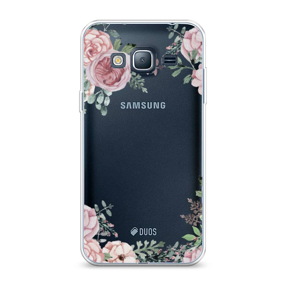 фото Чехол awog "нежные розы акварель" для samsung galaxy j3 2016