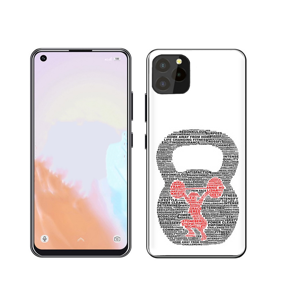 

Чехол MyPads Tocco для Oukitel C21 Pro бодибилдинг гиря из слов, Прозрачный, Tocco