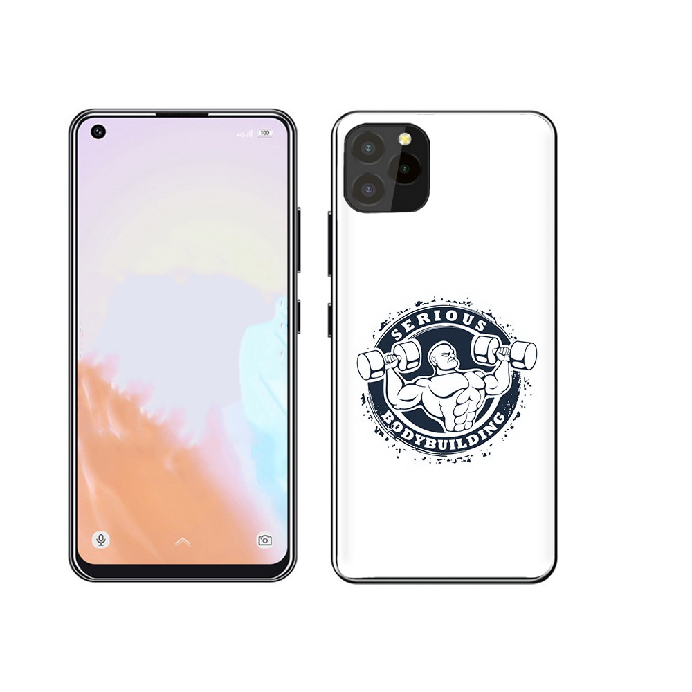 

Чехол MyPads Tocco для Oukitel C21 Pro бодибилдинг воля к победе, Прозрачный, Tocco