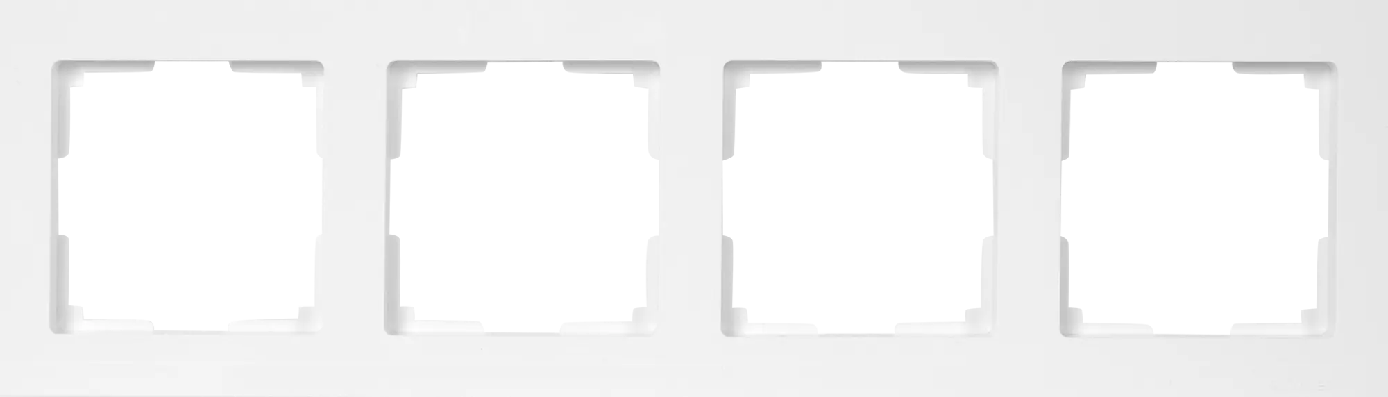 Рамка для розеток и выключателей Werkel Stark 4 поста, цвет белый рамка для розеток и выключателей werkel stark 2 поста белый