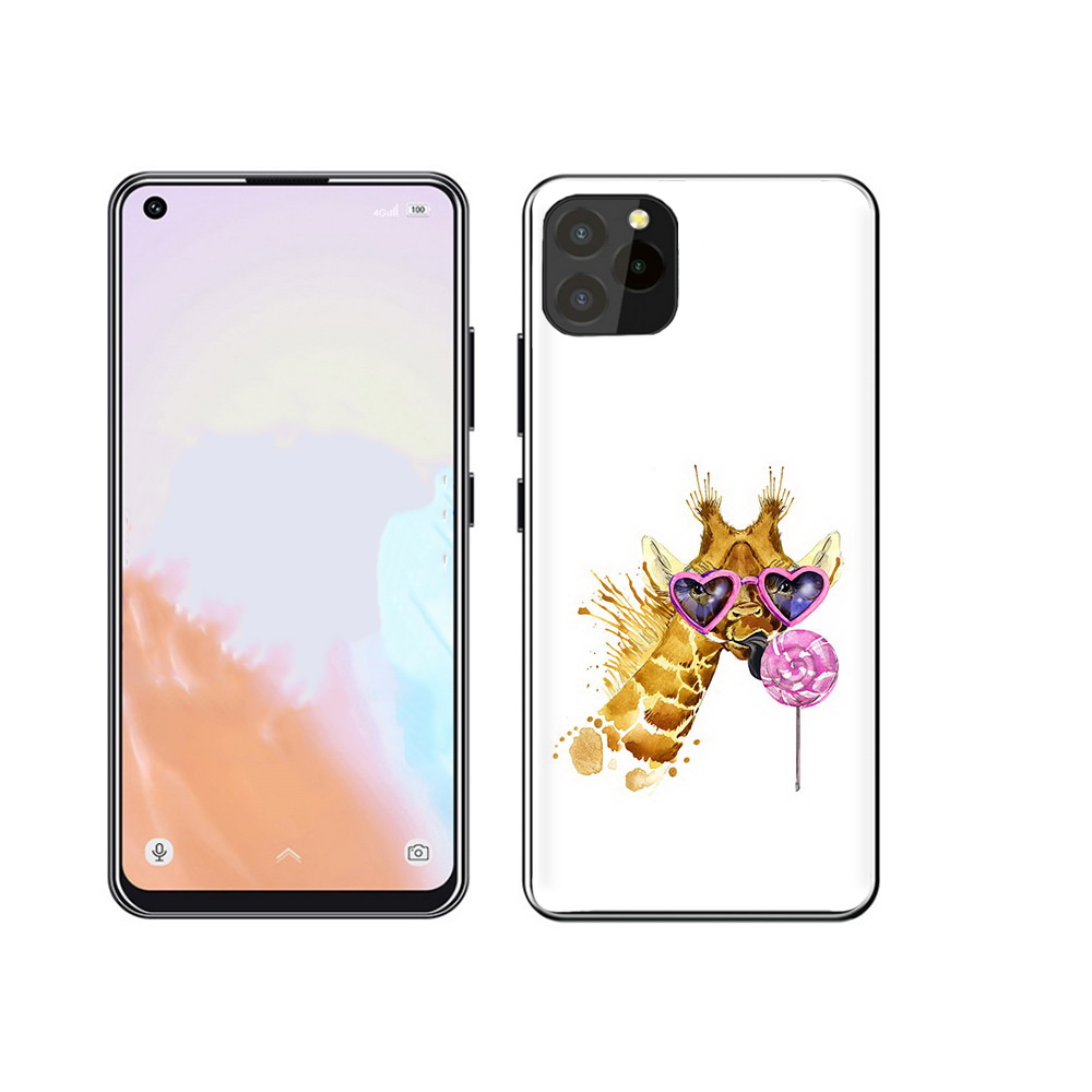 

Чехол MyPads Tocco для Oukitel C21 Pro акварельный жираф, Прозрачный, Tocco
