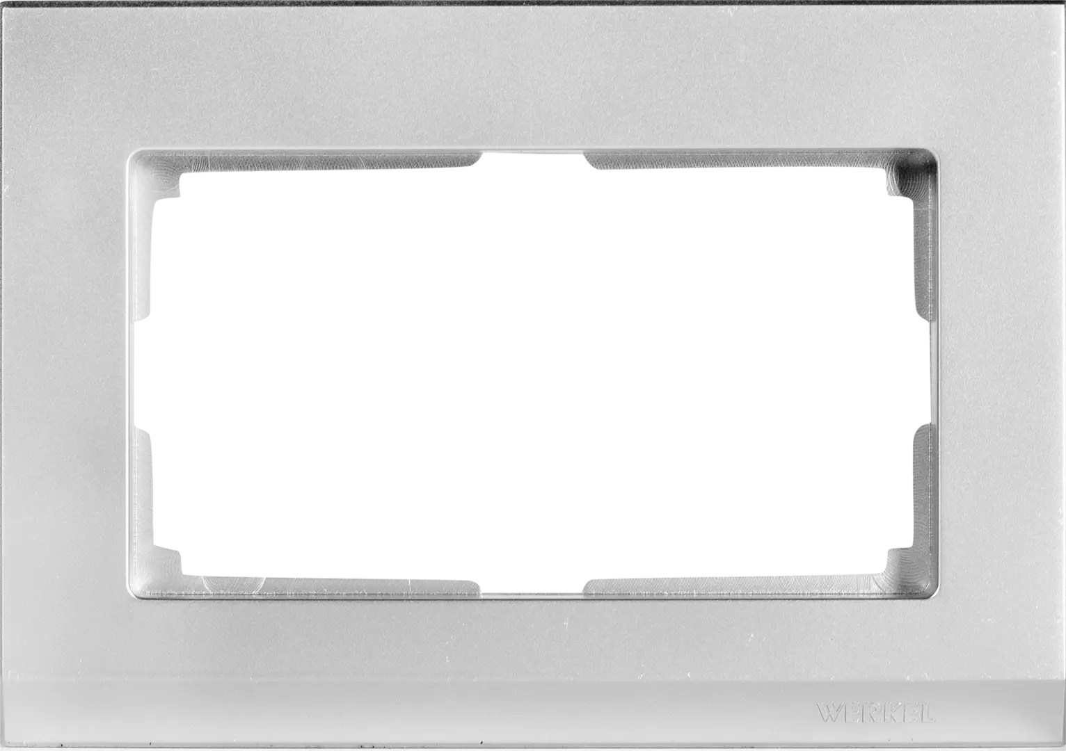 Рамка для двойных розеток Werkel Stark, цвет серебряный рамка на 1 пост werkel stark w0011864 4690389194498