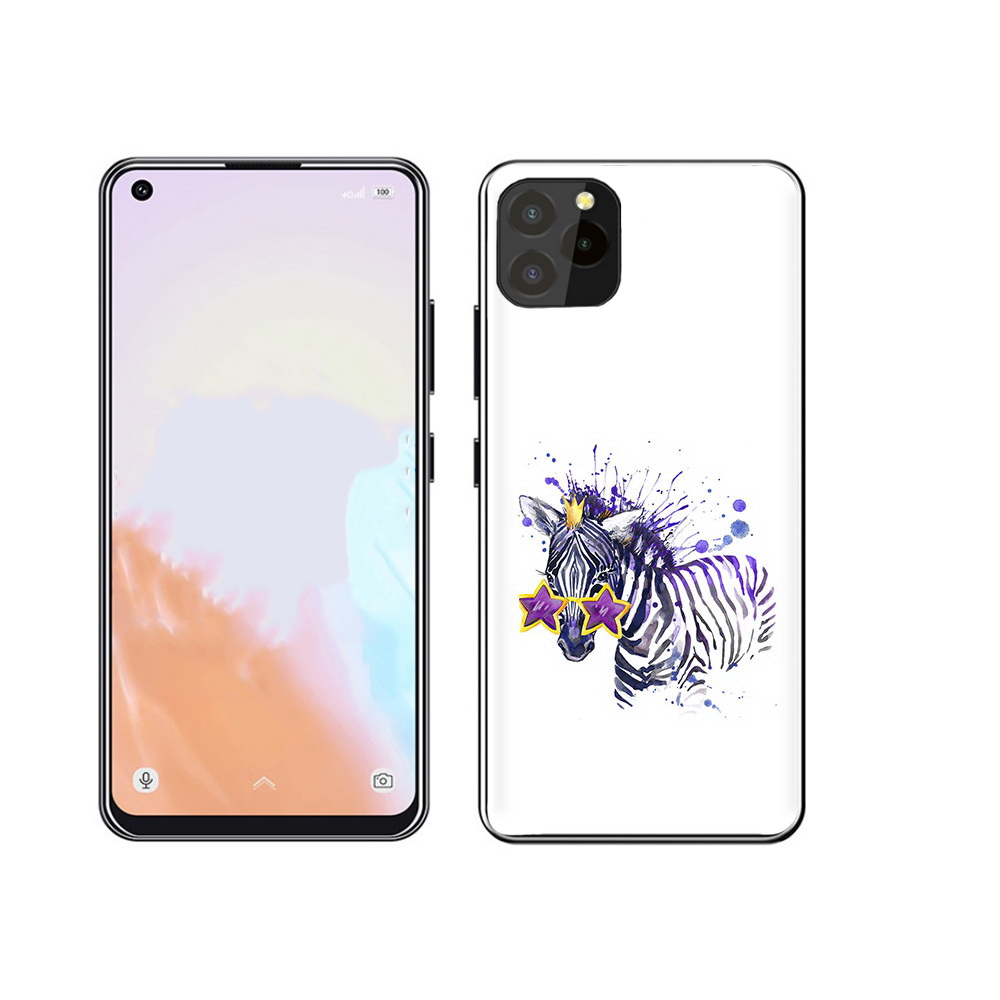 

Чехол MyPads Tocco для Oukitel C21 Pro акварельная зебра, Прозрачный, Tocco