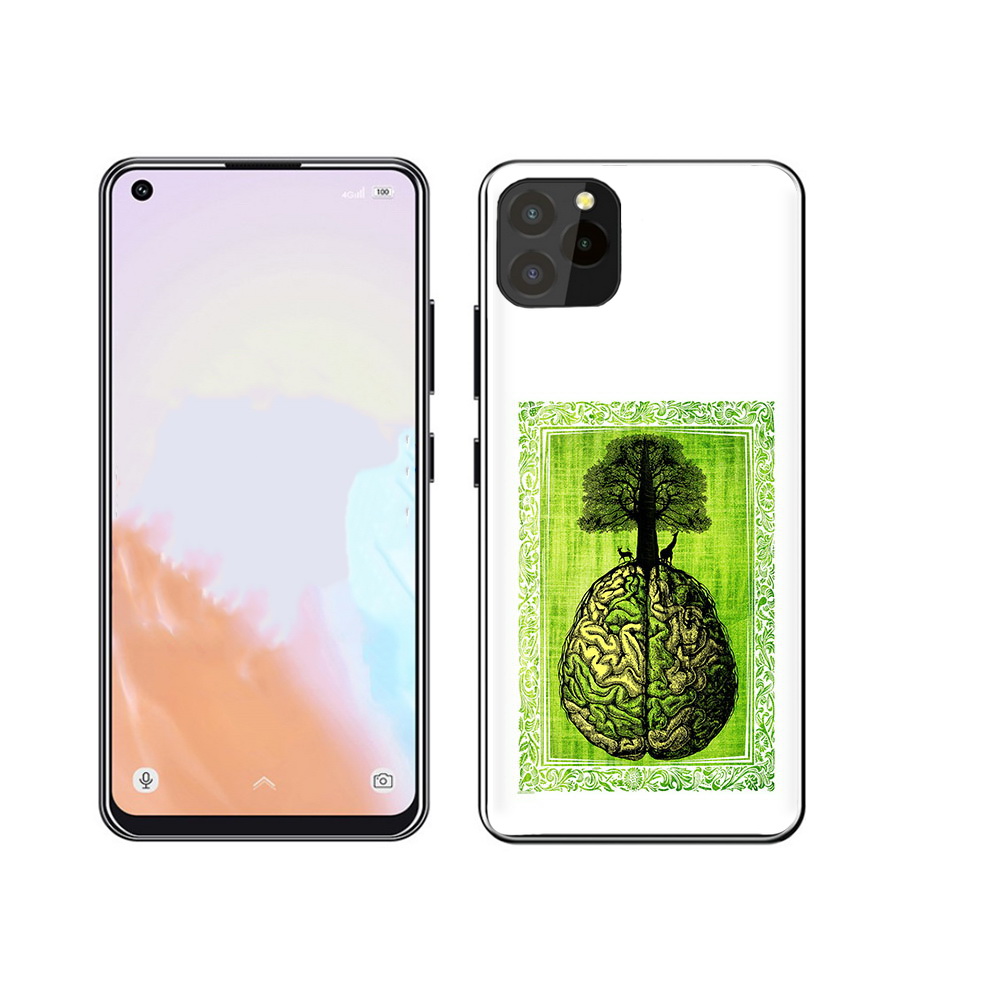 

Чехол MyPads Tocco для Oukitel C21 Pro абстракция здоровый мозг, Прозрачный, Tocco