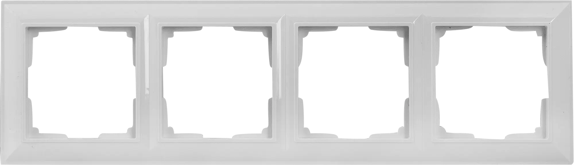 Рамка для розеток и выключателей Werkel Fiore 4 поста, цвет белый шланговое подключение fiore
