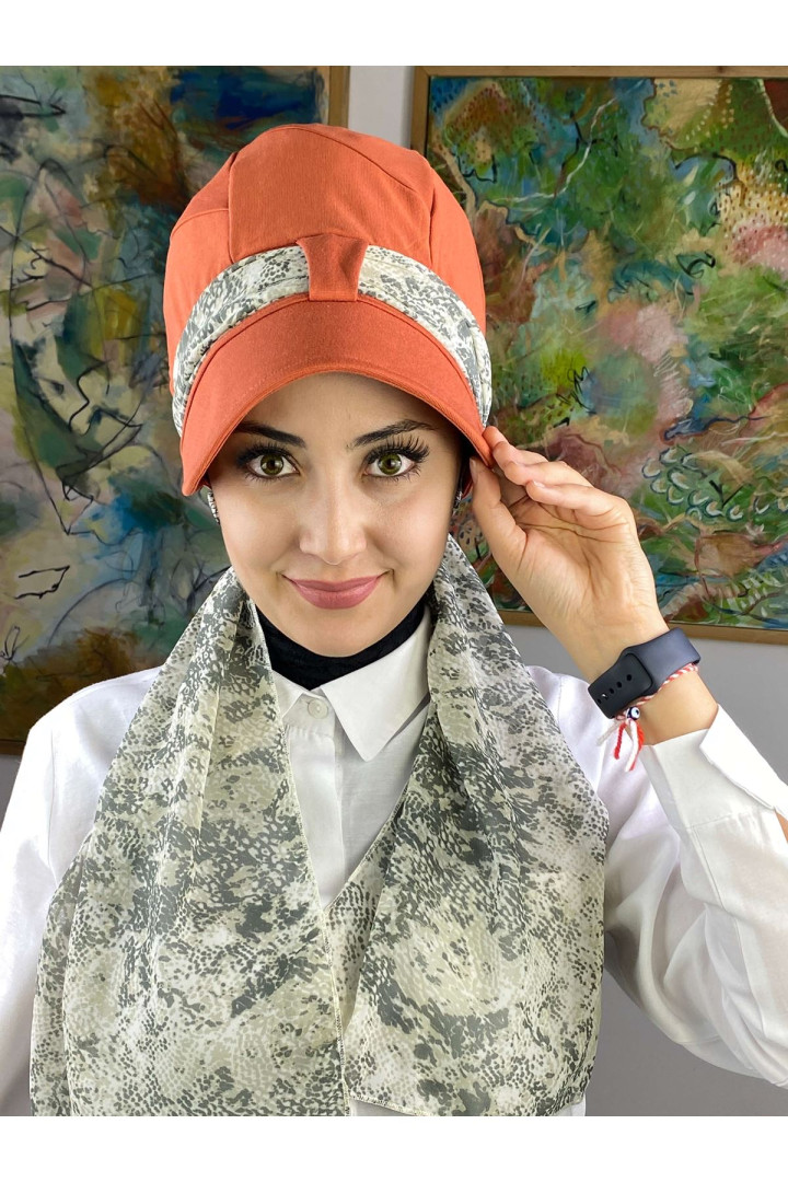 

Тюрбан женский Butik Ambar 107-BST-060322 оранжевый, 104-BST-060322