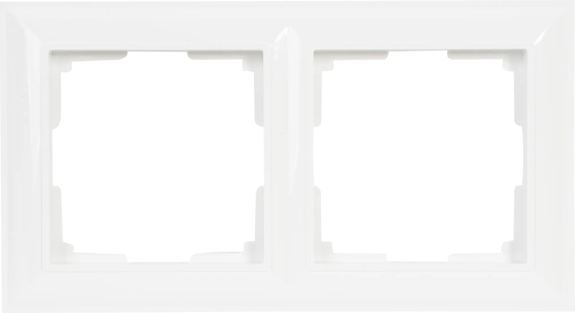 Рамка для розеток и выключателей Werkel Fiore 2 поста, цвет белый шланговое подключение fiore