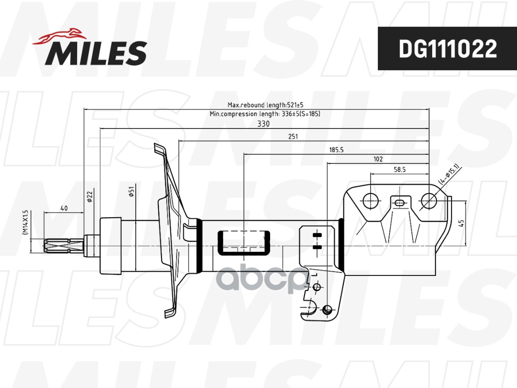

Амортизатор Передний Левый Toyota Corolla Fielder (Kyb 3340179) Dg111022