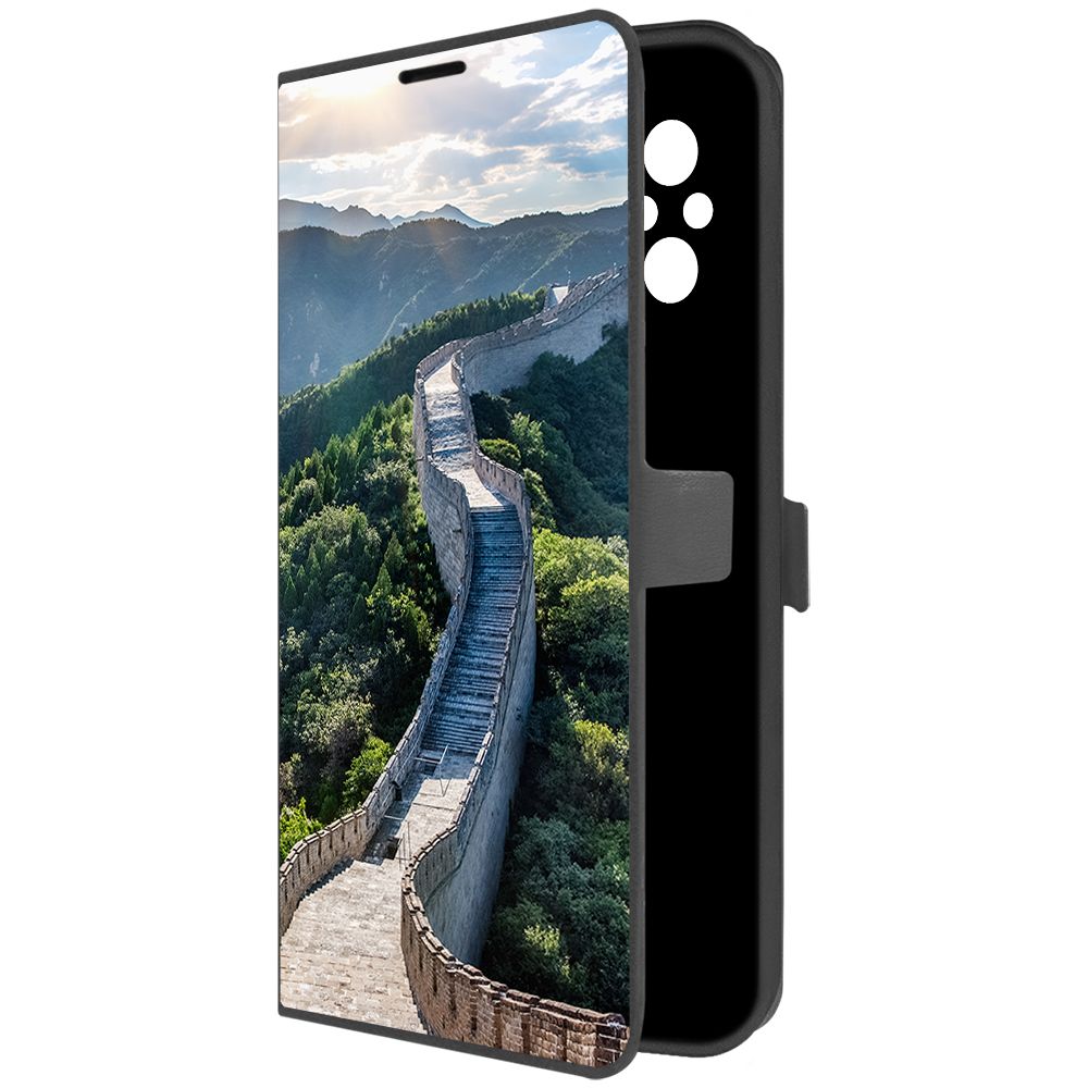 

Чехол-книжка Krutoff Eco Book для Xiaomi Redmi 12C Китай, Великая Стена (черный)