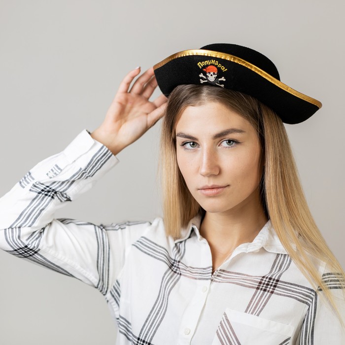 Шляпа пирата Страна Карнавалия Полундра, детская, р-р 56 шляпа пирата