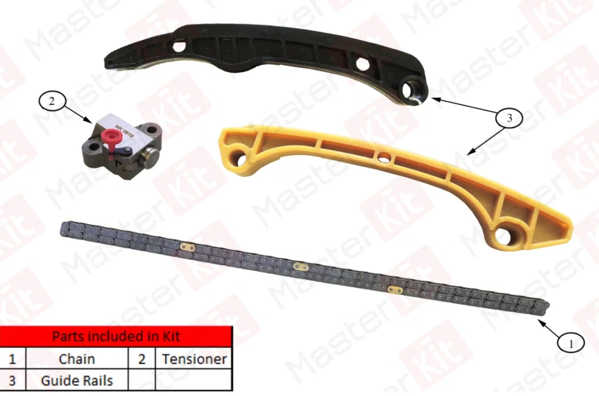 

Комплект Цепи Грм Mitsubishi Lancer 4a91,4a92 Masterkit 77b0206k MasterKit арт. 77B0206K