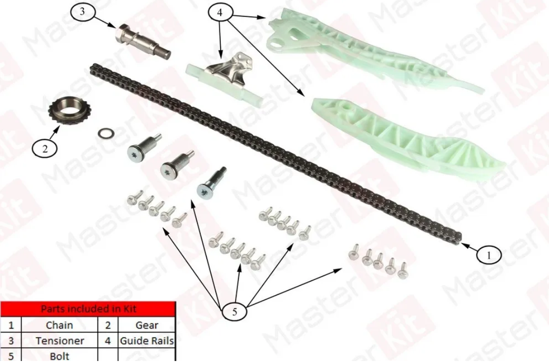 

Комплект Цепи Грм Citro Npeugeot1.4 Vti Ep6c - 1 6 Vt MasterKit арт. 77B0028FK