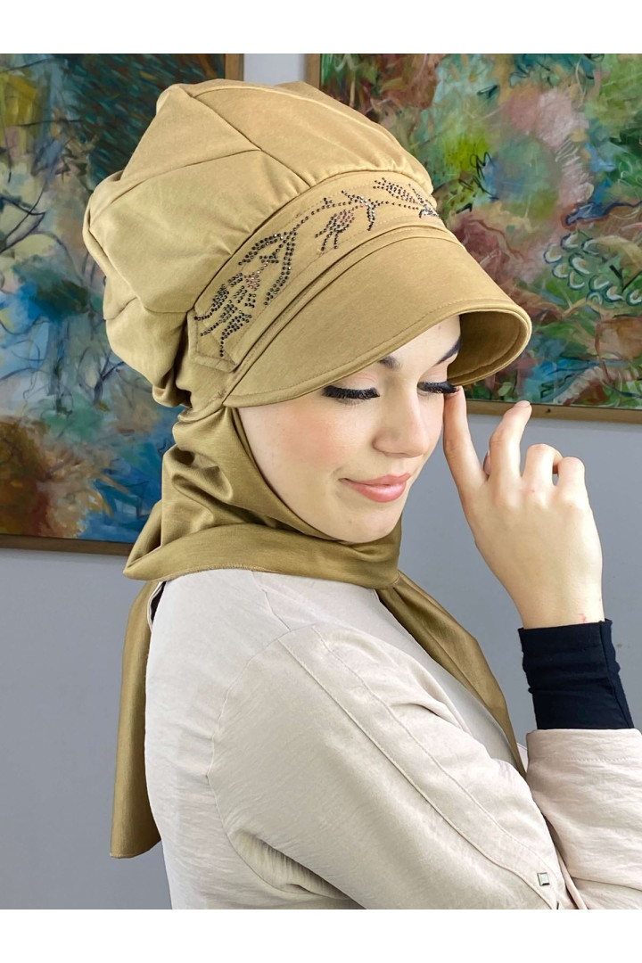 

Тюрбан женский Butik Ambar 42-BST-060322 бежевый, 15-BST-060321