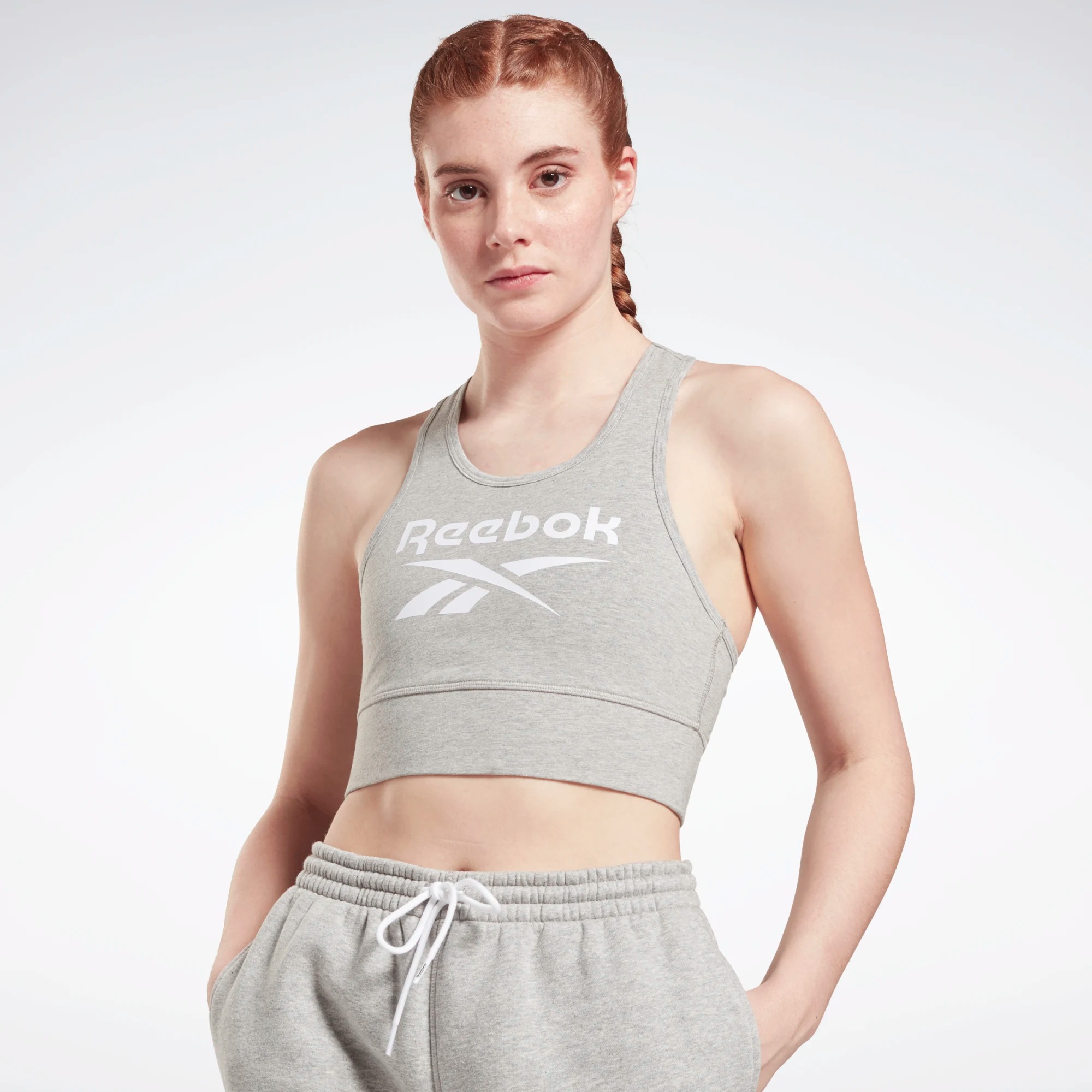 фото Топ женский reebok gr9393 серый m