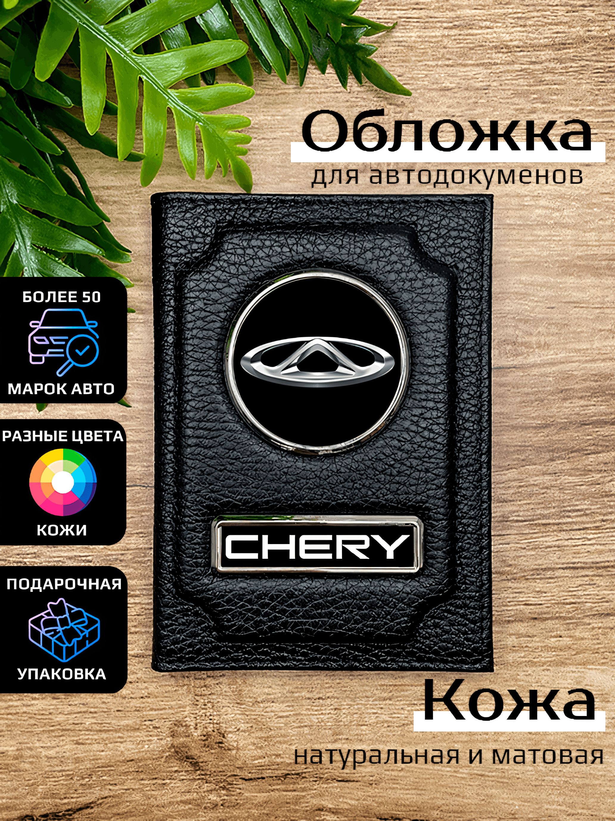 

Обложка для автодокументов мужской Space case Автообложка чери черная, Черный, Чери