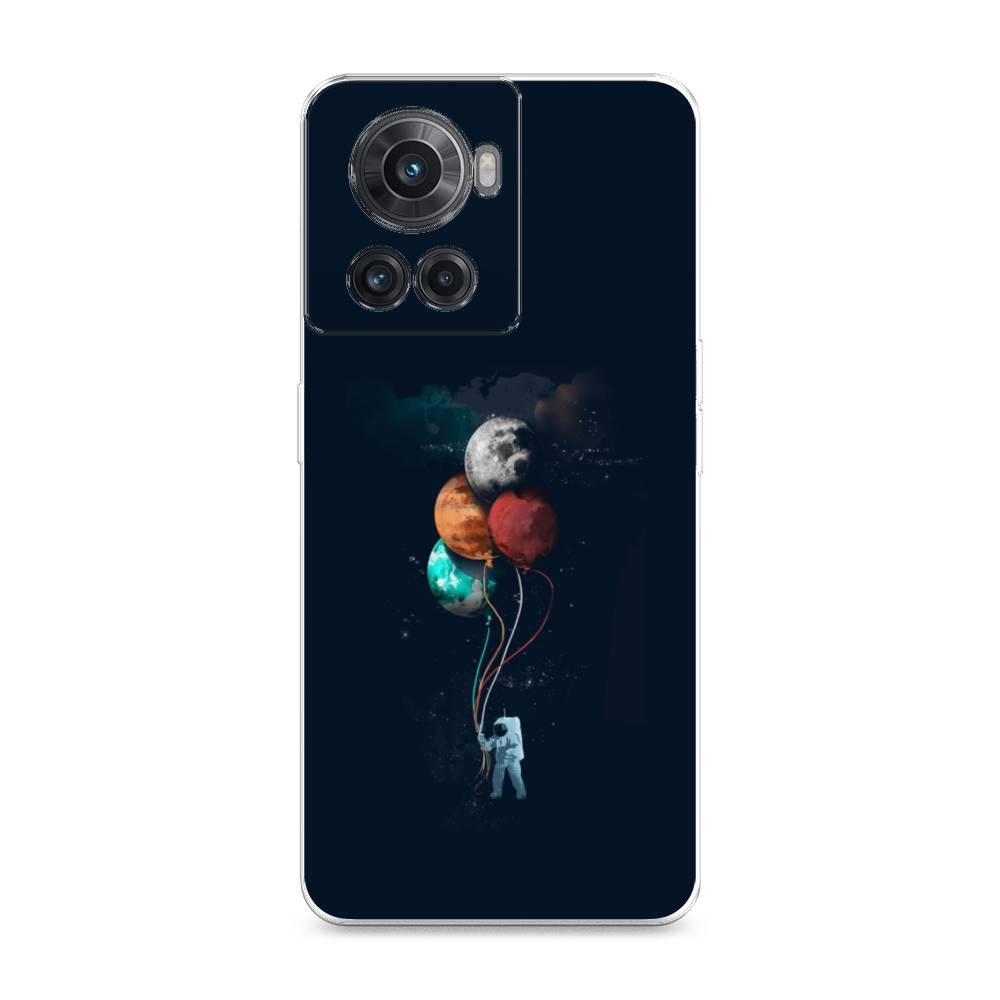 

Чехол на OnePlus 10R"Космонавт с шариками", Разноцветный, 152950-4