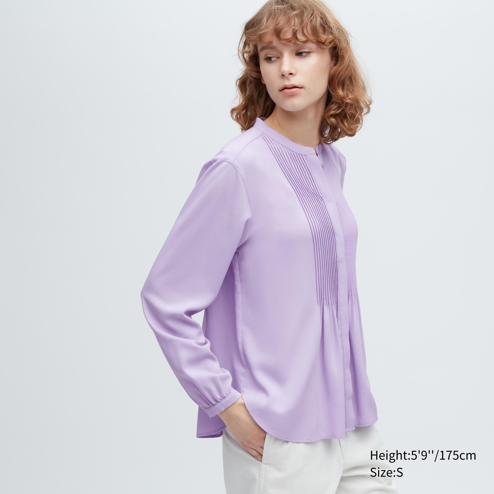 Блуза женская UNIQLO 455735COL71 фиолетовая L (доставка из-за рубежа)