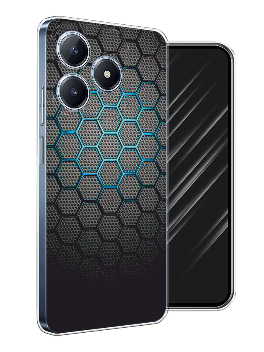

Чехол Awog на Realme C63 "Бирюзовые соты", Бирюзовый;синий;черный, 2517350-1