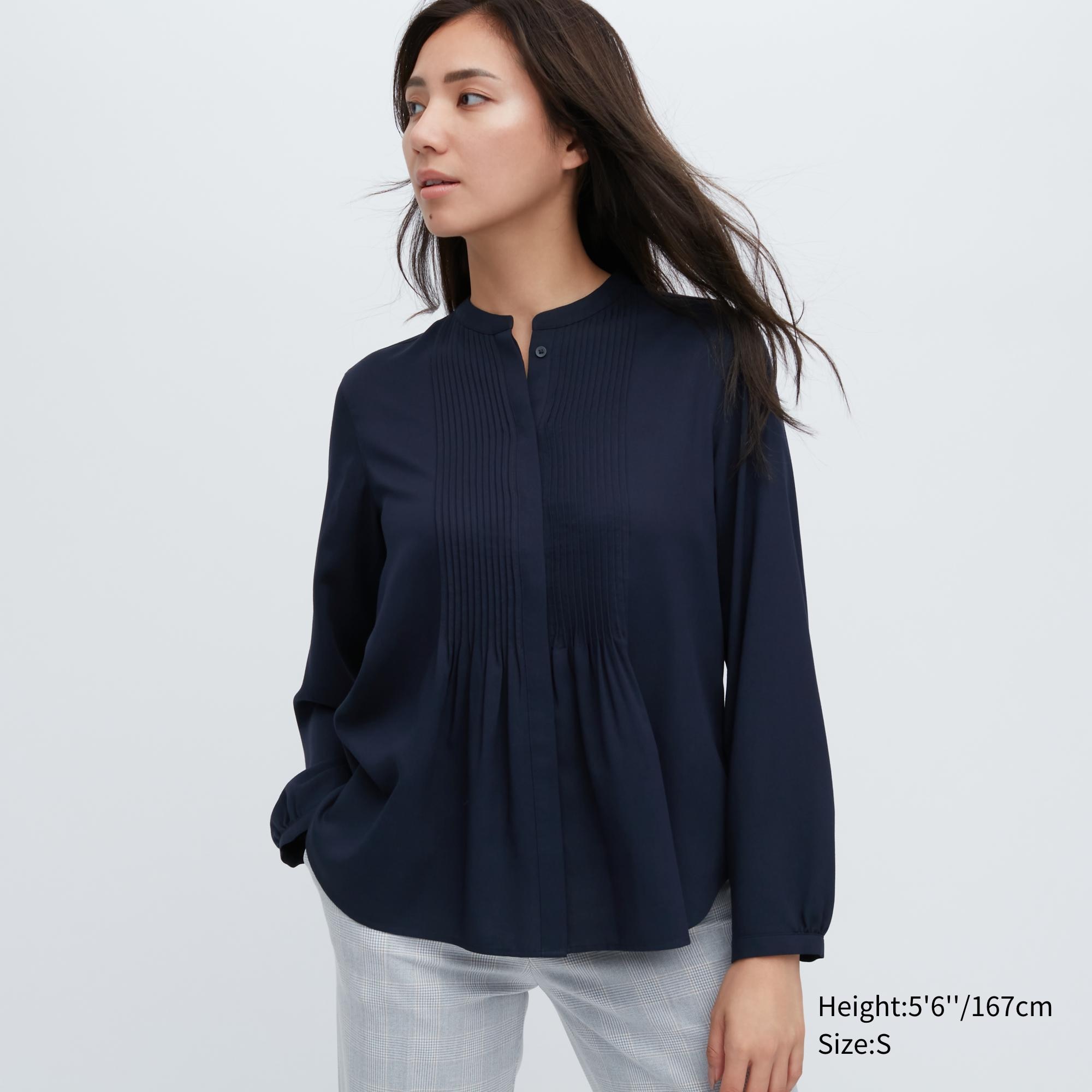 Блуза женская UNIQLO 455735COL69 синяя S (доставка из-за рубежа)