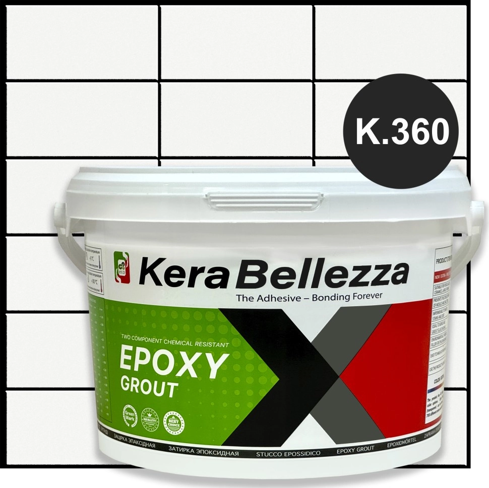 

Затирка эпоксидная KeraBellezza 106936, Черный, KeraBellezza Design 0.33 кг