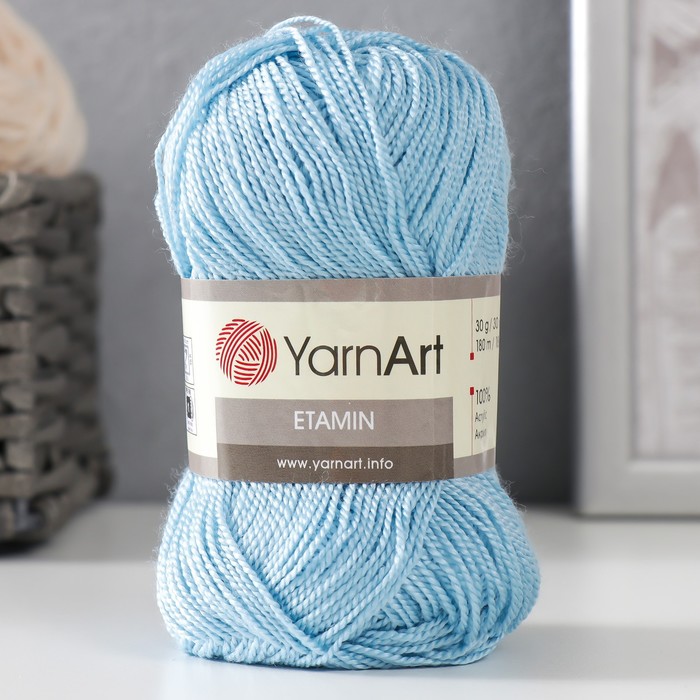 

Пряжа "Etamin" 100% акрил 180м/30гр (424 голубой), Пряжа для вязания "Etamin"