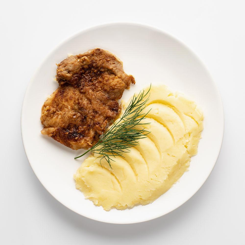 фото Курица вилка-ложка жареная с протёртым картофелем 210 г