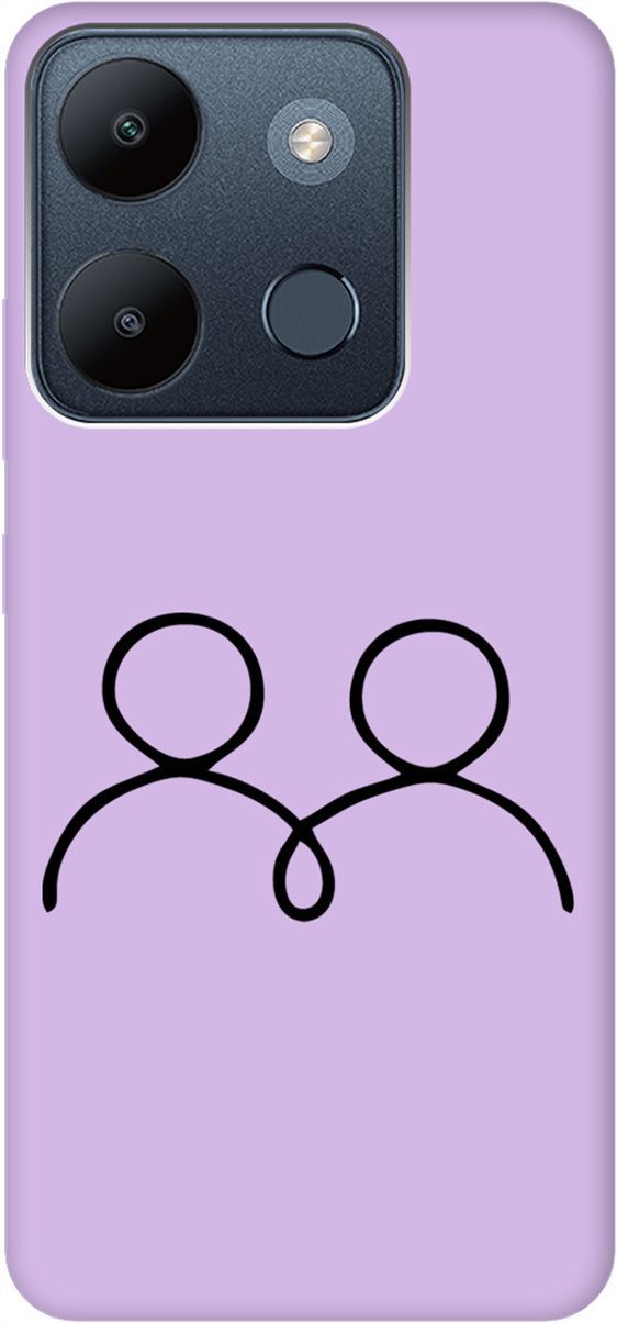 

Чехол на Infinix Smart 7/Tecno Spark Go 2023/Pop 7 Pro "Couple Lines" сиреневый, Фиолетовый;серый, 158872