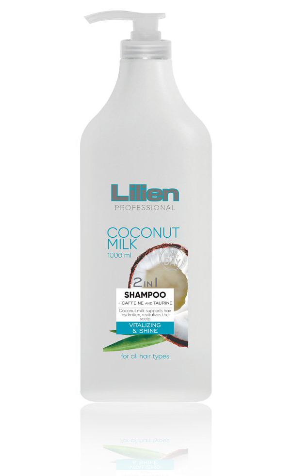Шампунь-кондиционер Lilien Coconut Milk для всех типов волос, с кокосовым молоком,  1 л