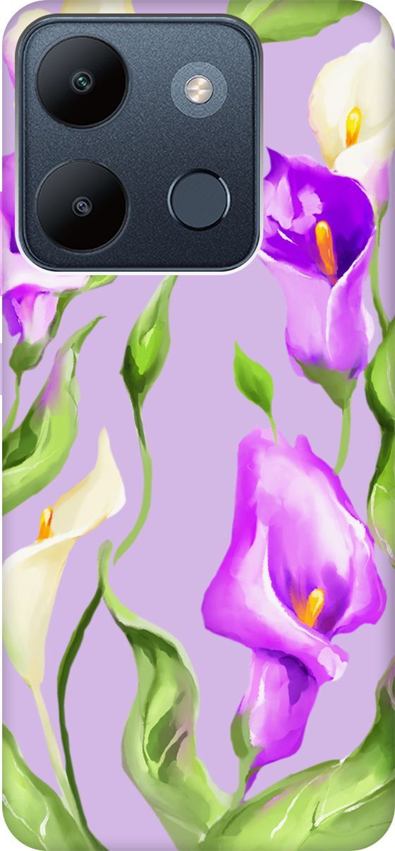 

Чехол на Infinix Smart 7/Tecno Spark Go 2023/Pop 7 Pro "Amazing Callas" сиреневый, Фиолетовый, 158872