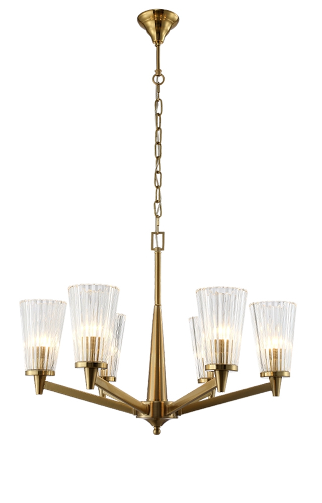 

Подвесная/потолочная люстра 6 плафонов бронза Crystal Lux Laura SP-PL6 BRONZE