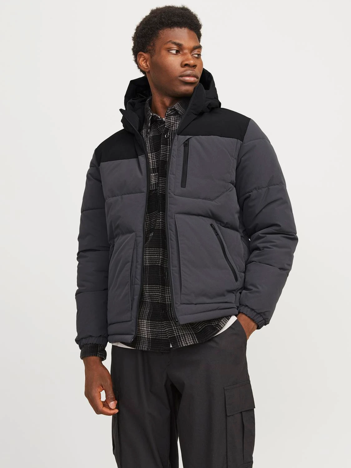 

Куртка Jack & Jones мужская, 12258416, серый-Asphalt, XL, 12258416