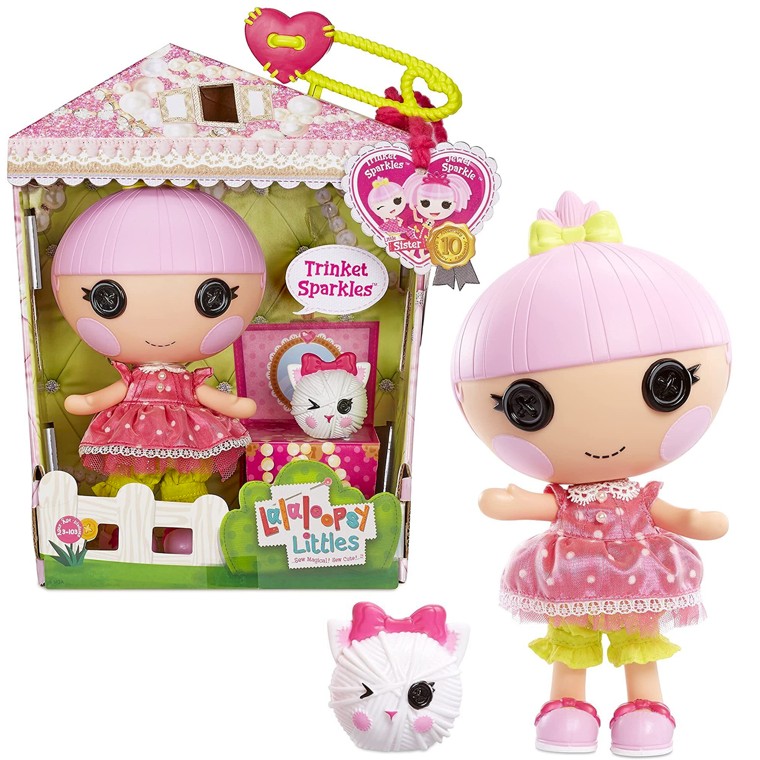 Кукла Lalaloopsy Лалапупси 18 см Sweetie Candy с котенком 1880₽