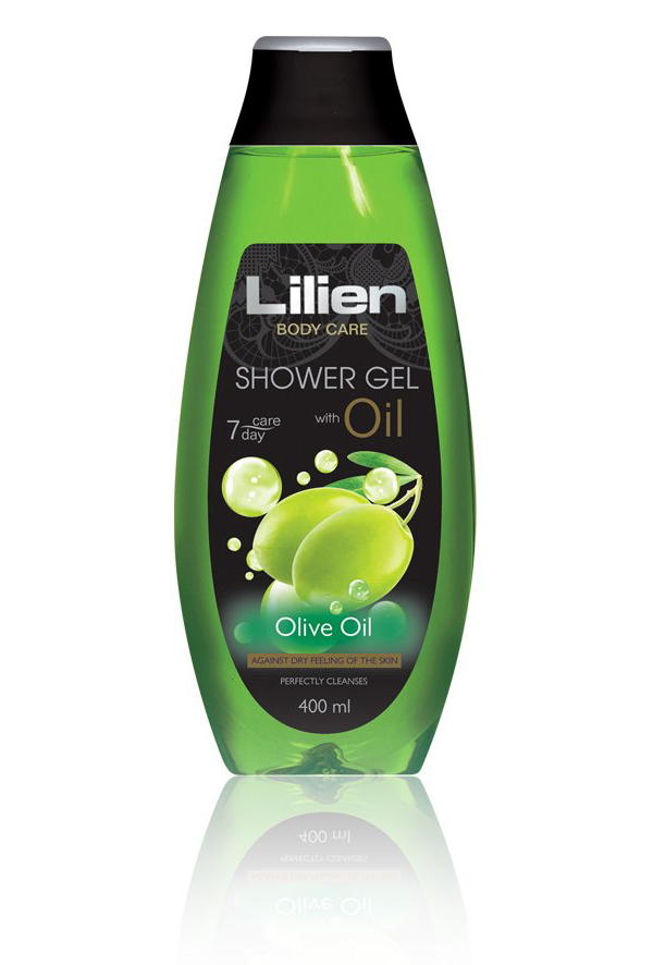 Гель для душа Lilien Gel With Oil c оливковым маслом, очищающий 400 мл