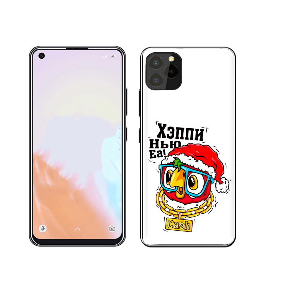 

Чехол MyPads Tocco для Oukitel C21 Pro Хэппи нью еа, Прозрачный, Tocco