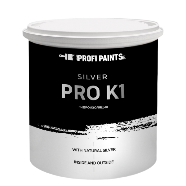 Гидроизоляция для полов и бассейнов под плитку ProfiPaints Silver Pro-K1 1 кг 100048860478