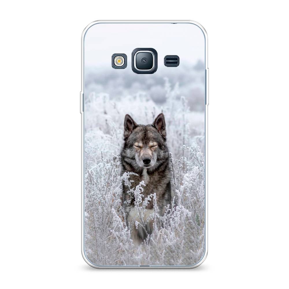 

Чехол Awog на Samsung Galaxy J3 2016 / Самсунг J3 2016 "Волк в поле", Белый;черный, 22450-1